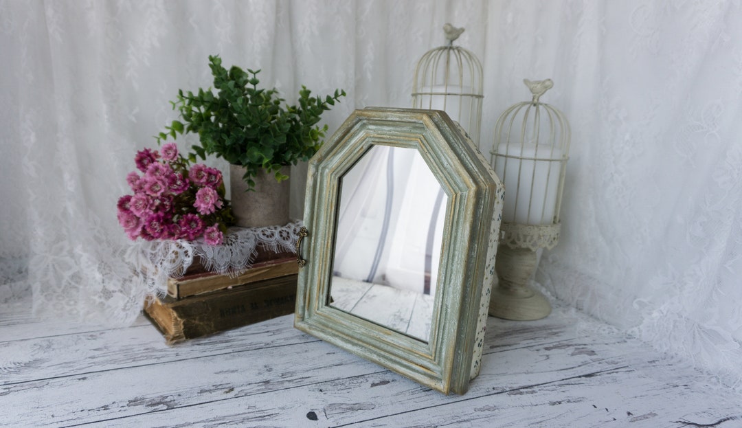 Vintage Wood Key Cabinet Upcycled Key Holder Key Hanger Wedding Gift ...