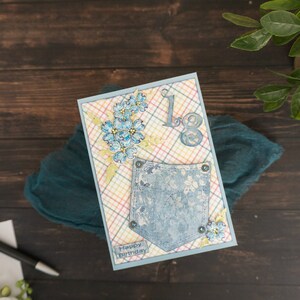 Carte de voeux 3D en papier fait main | Carte de félicitations avec noeud de ruban pour elle | Carte d'anniversaire de fleurs en papier fabriquées en papier, carte de félicitations pour toutes les occasions