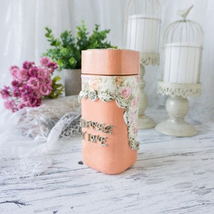Vintage coffee canister| Upcycled glass shaped coffee beans container| Tea coffee sugar storage jar| Decorative coffee jar for kitchen decor