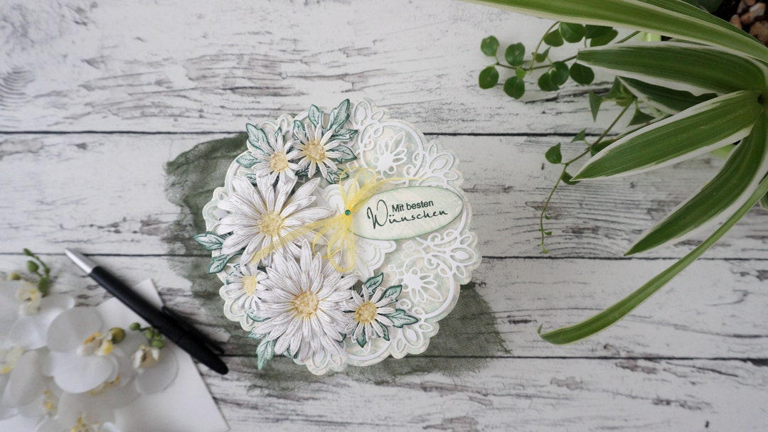 Handmade 3D Daisy Greeting Card | Paper Flower All Occasion Card - Etsy