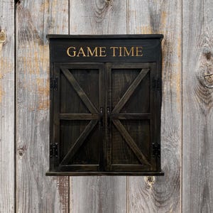 Dart Board Cabinet- Personalized, Solid Wood