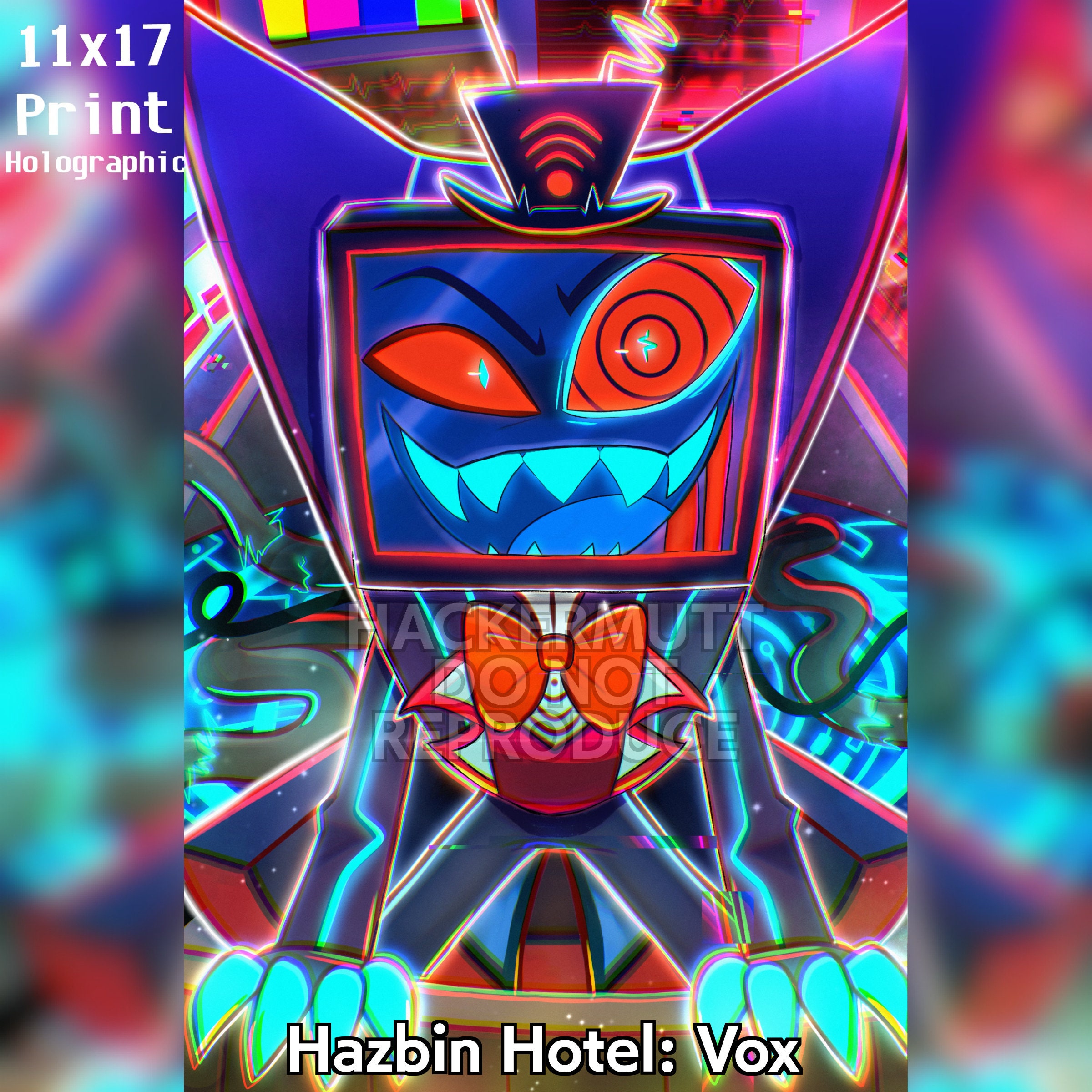 Holographic 11x17 Poster - Hazbin Hotel: Vox - Etsy
