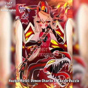 Hazbin Hotel: Demon Charlie 11 x 17 Zoll Holodruck