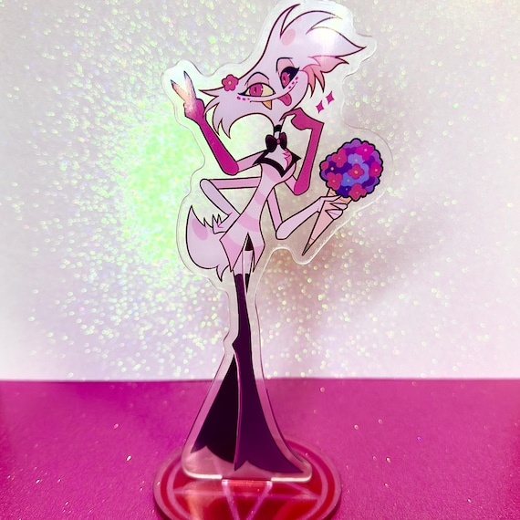Angel Dust Hazbin Hotel 7” Inch Acrylic Standee With Round Base - Etsy