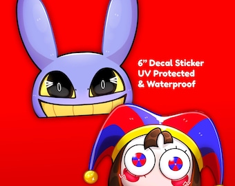 Sticker sticker Jax & Pomni 6" Peeker - The Amazing Digital Circus