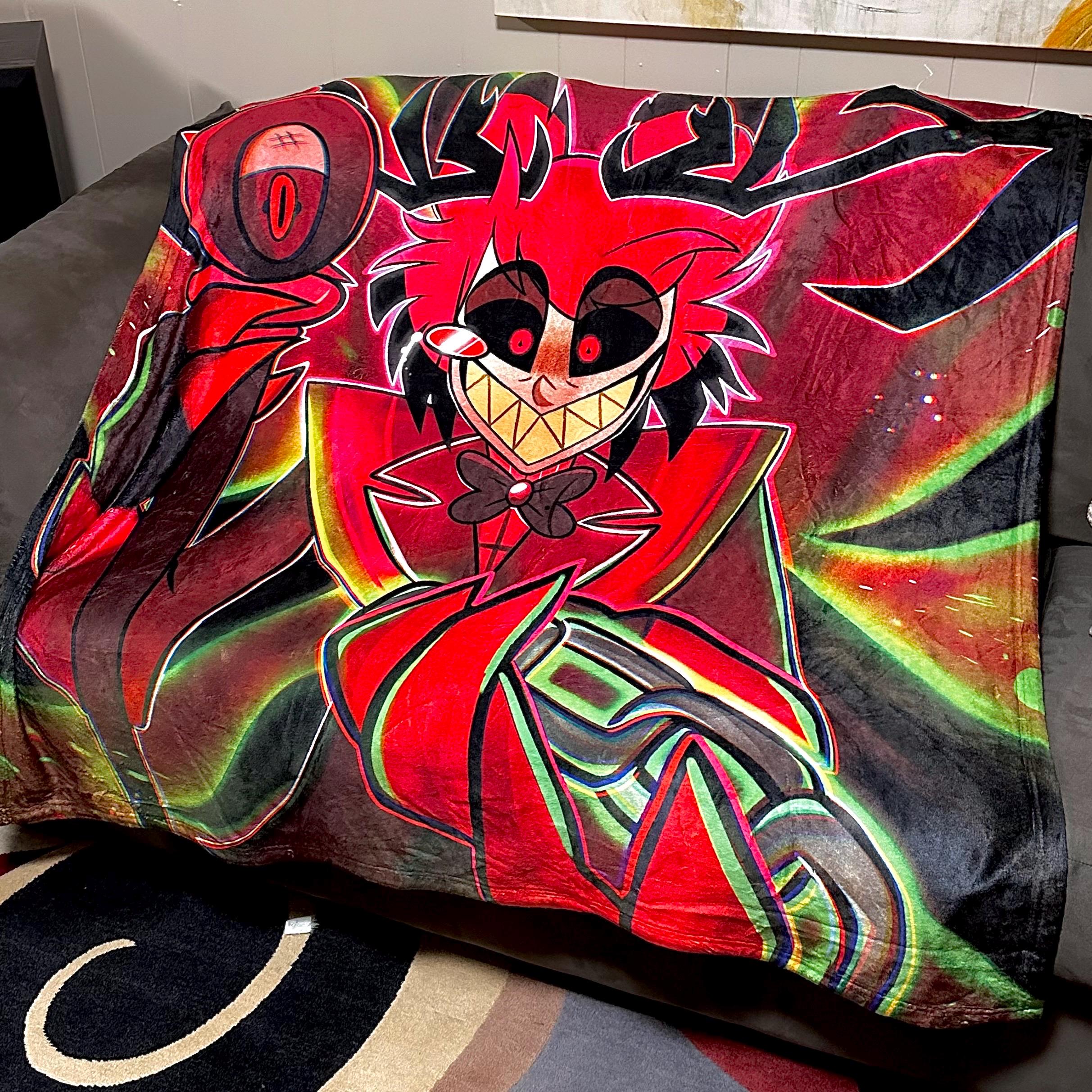 Hazbin Hotel フリースブランケット 赤 ハズビンホテル アラスター Alastor Blanket Hazbin Hotel Super-soft Plush Fleece (4x5ft