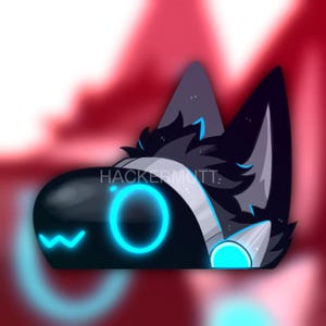 Protogen 15 cm Peeker-klistermärke - Furry Fandom - Stor XL-överföringsdekal, bilklistermärke, 15 cm