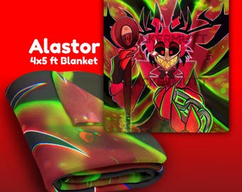 Alastor Blanket Hazbin Hotel Super-Soft Plush Fleece (4x5ft)