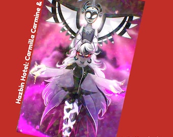 Hazbinhotel CARMILLA 8×10in サイン入りプリント Hazbin Hotel Trading Card - Carmilla Carmine 08/50 Premium FOIL