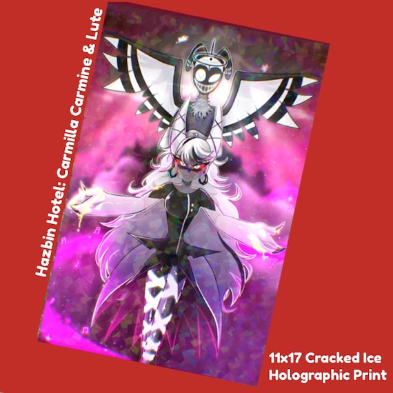 Holographic 11x17 Poster - Hazbin Hotel: Carmilla Carmine and Lute