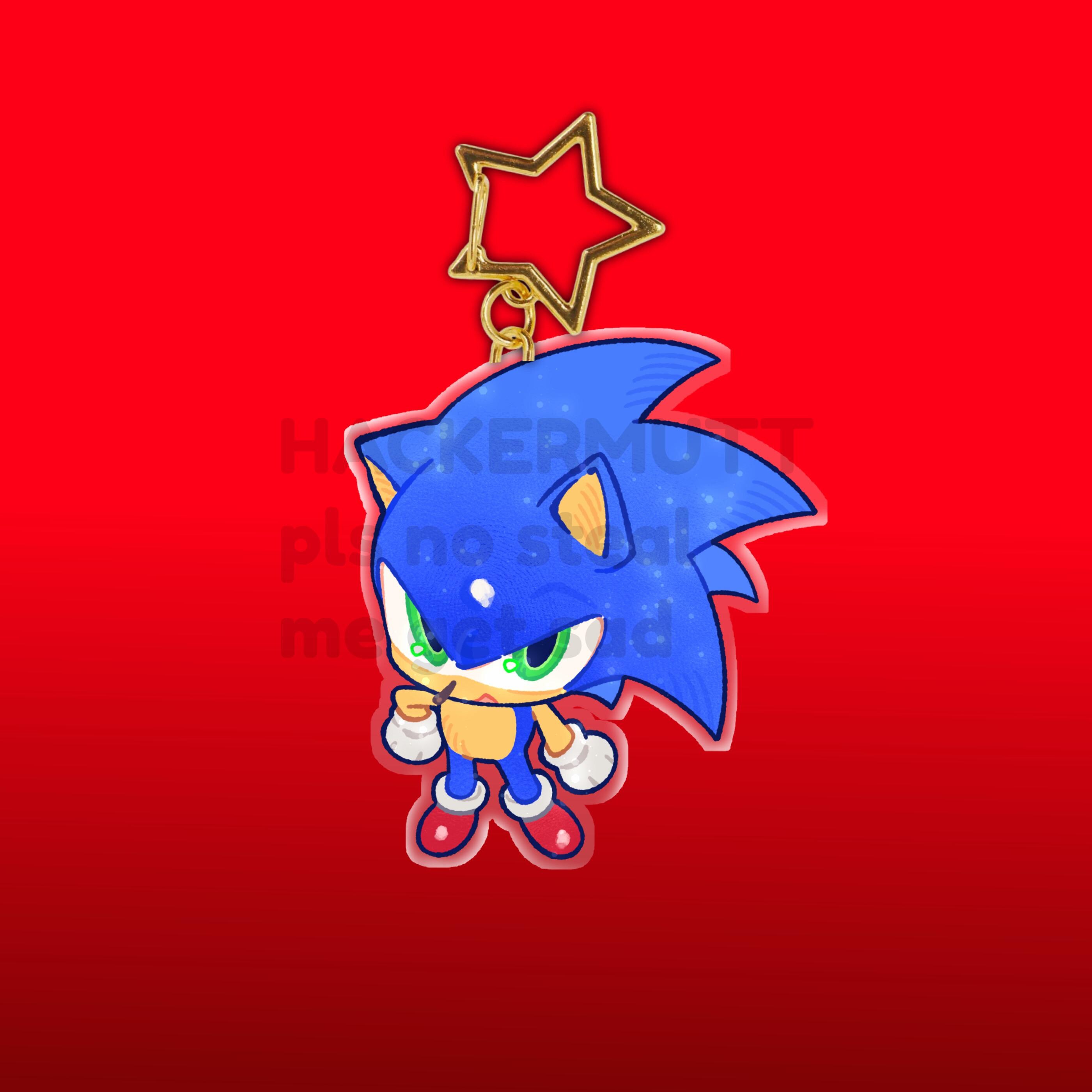 Sonic the Hedgehog: Glitter Keychain Charms - Shadow, Tails, Knuckles ...