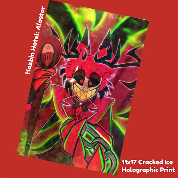 Holographic 11x17 Poster - Hazbin Hotel: Alastor - Etsy