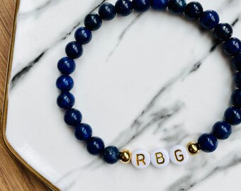 Ruth Bader Ginsburg Beaded Bracelet, RBG, Notorious R.B.G., Dissent, International Women’s Month