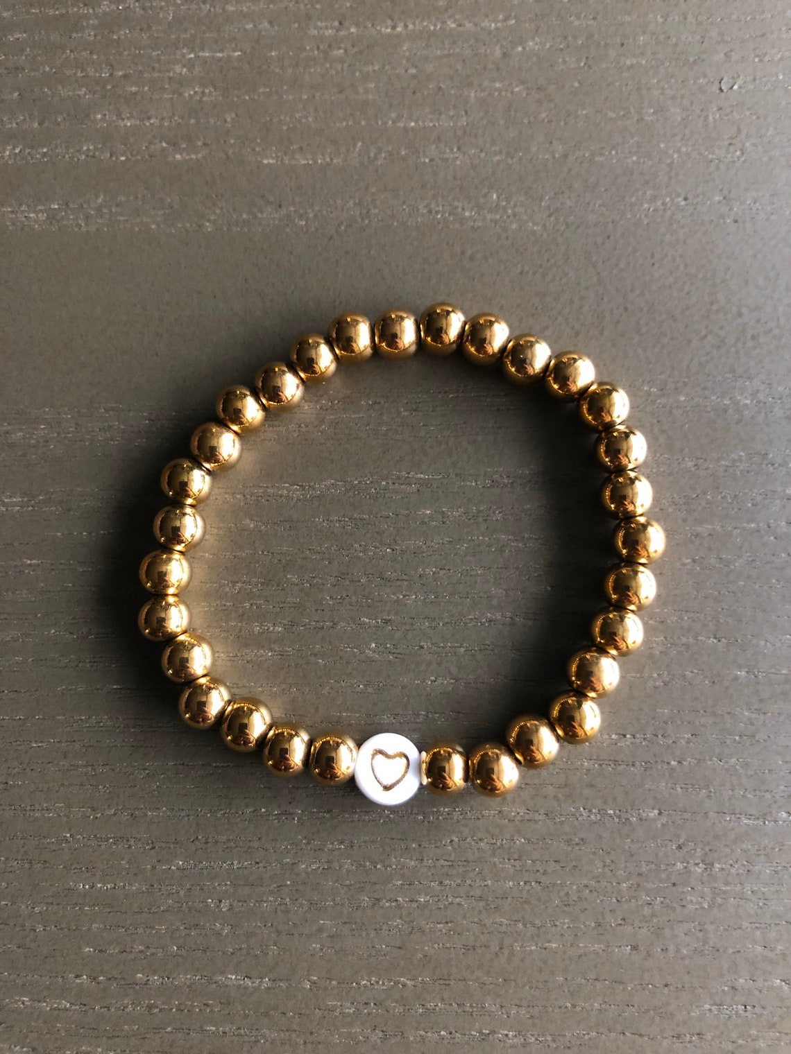 Beaded Hearts in Adjustable Gold Plated
Bracelet main image 1