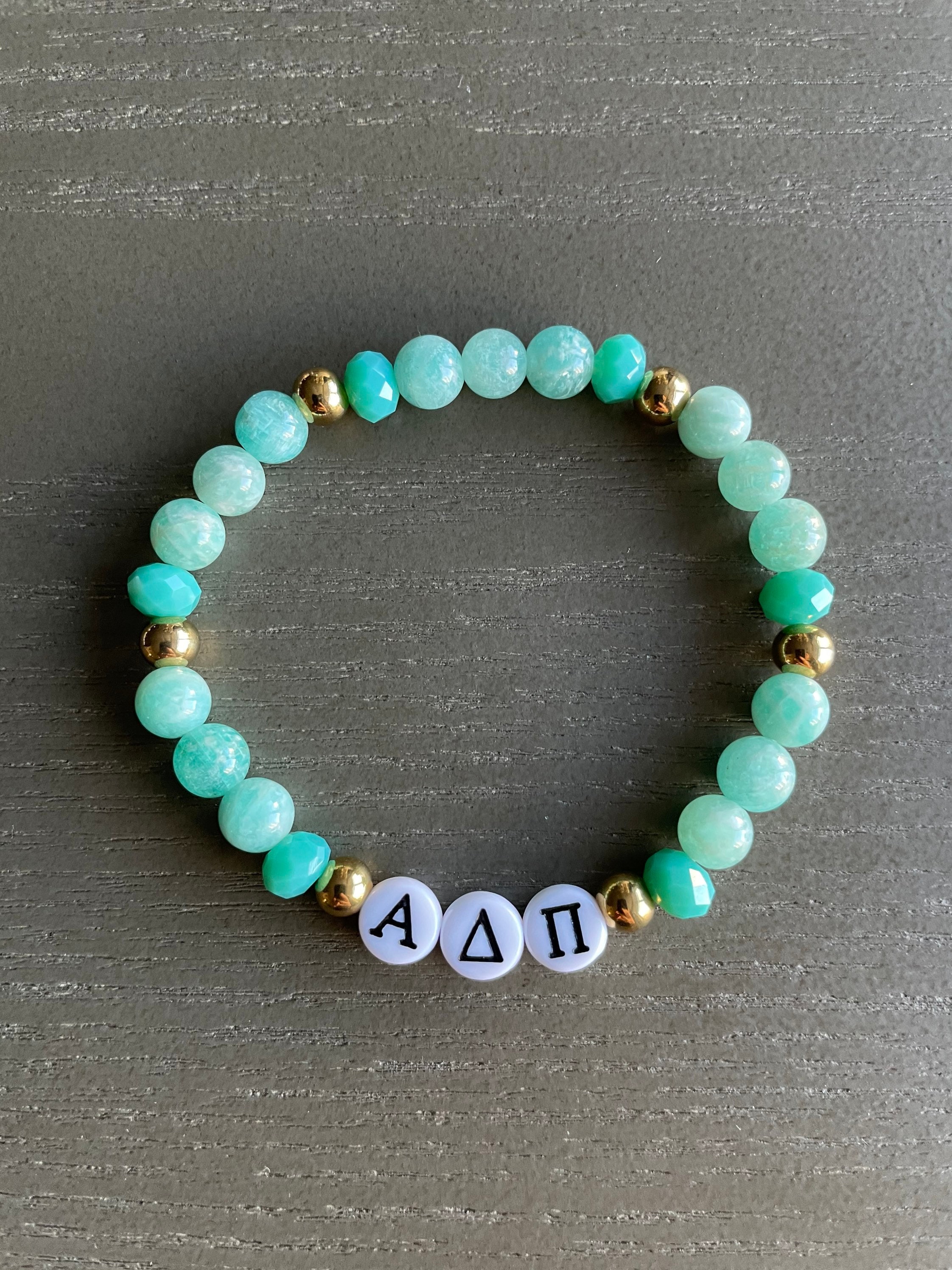 Sorority Crystal Beaded Bracelets Custom Sorority Gifts Etsy