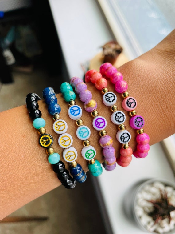Peace beads sales bracelets