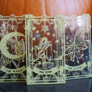 Juego de cartas de tarot de resina de 6