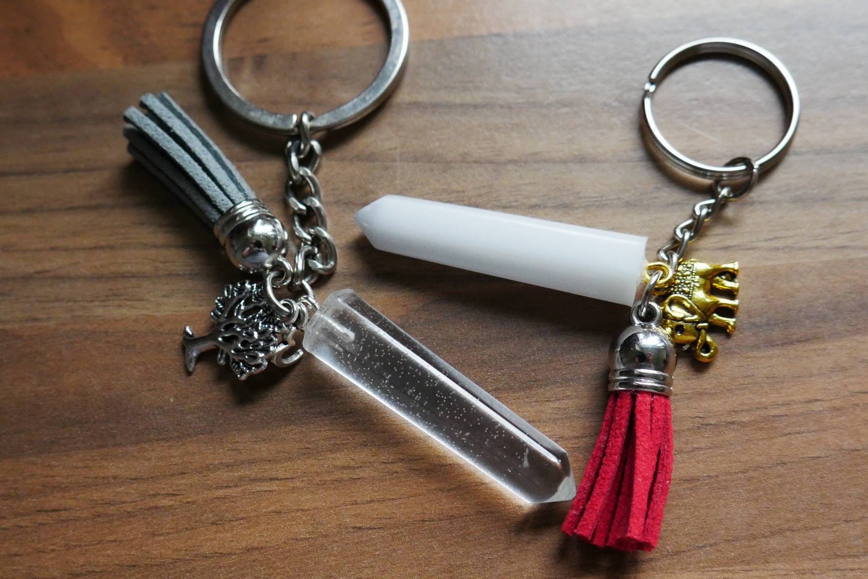 Epoxy Crystal Keychains 2 pcs Etsy