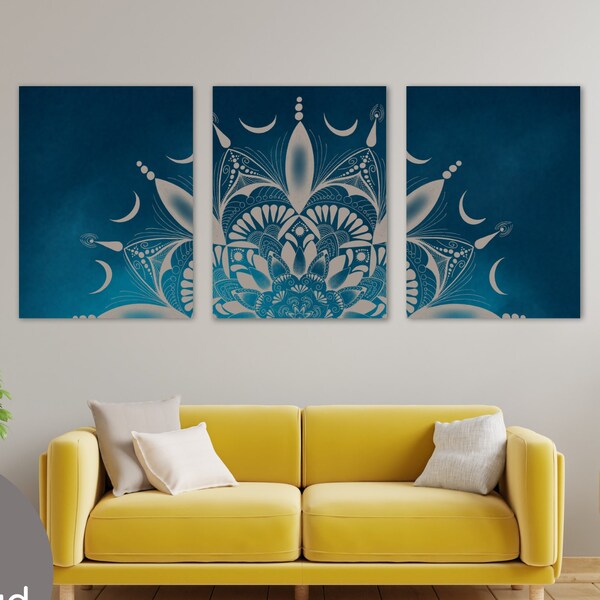 Dark Teal Wall Art Etsy