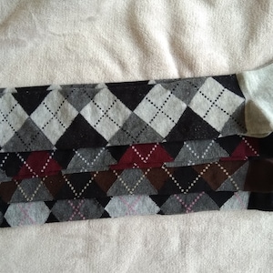 Argyle knähöga stövelsockor