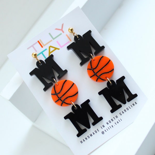 Basketball Earrings Etsy