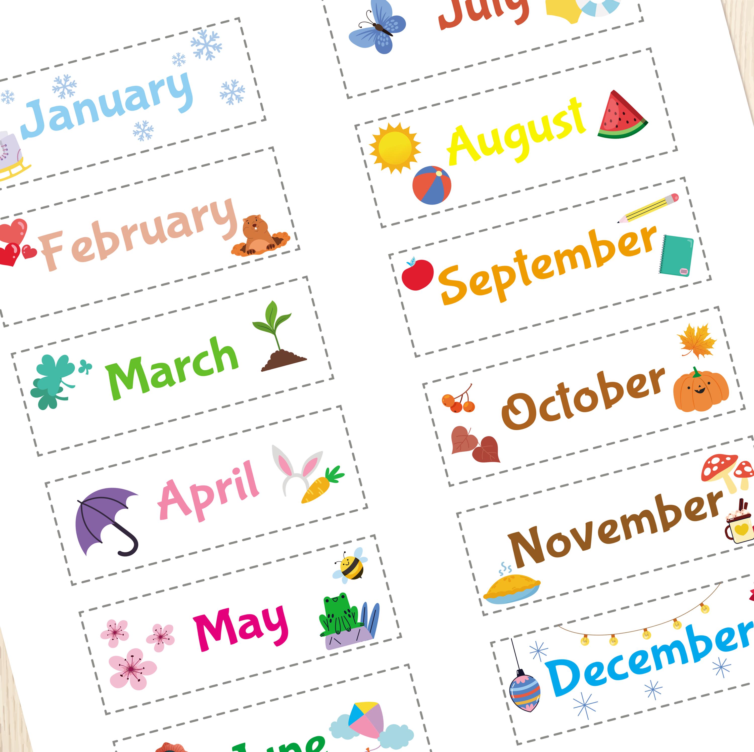 Months of the Year Worksheet - Morning Binder Printable Activity - Busy ...