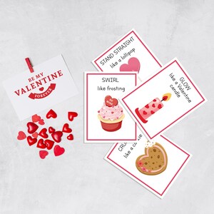 Valentine's Day Movement Cards - Valentines Game - Toddler, Preschool & Kindergarten Activity - Brain Breaks - Valentines Action Cards image 4