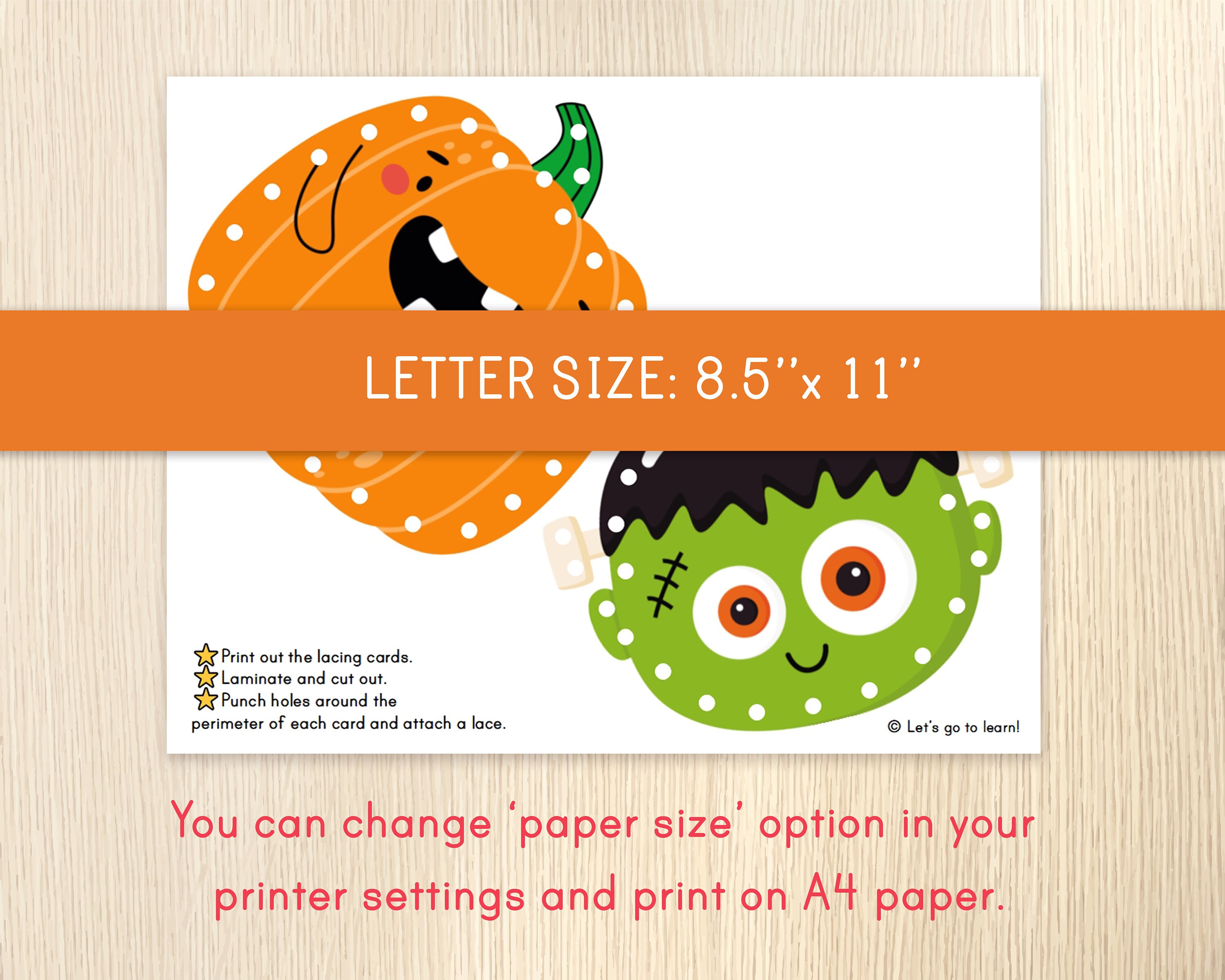 Halloween Lacing Cards, Toddler, Preschool Activity, Fine Motor Skills ...