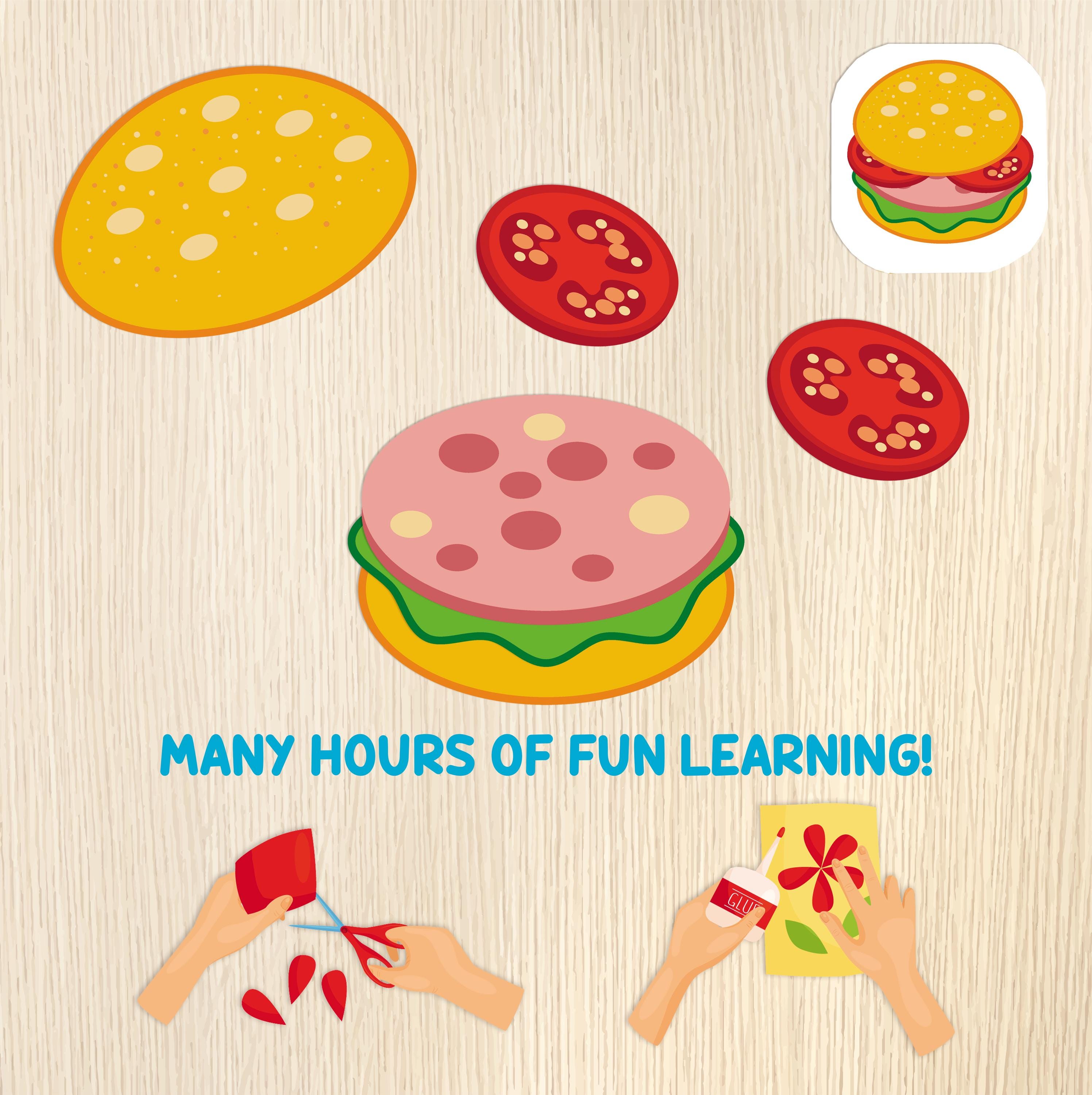 Food Cut and Glue Worksheets - Fast Food Activity - Preschool ...