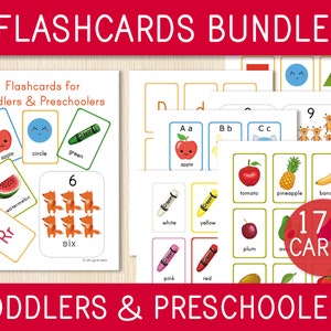 Flashcards BUNDLE, 176 Cards, Toddler, Preschool Cards, Kindergarten, Educational Printable, Centers, English Vocabulary, Busy Bags Idea