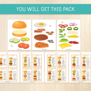 Build a Burger Game, Pretend Play, Toddler, Preschool, Learning ...