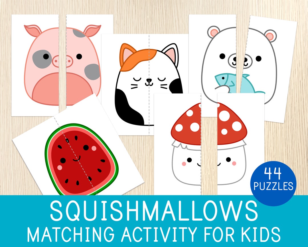 Squishmallow Matching Game, Matching Activity, Toddler & Preschool ...