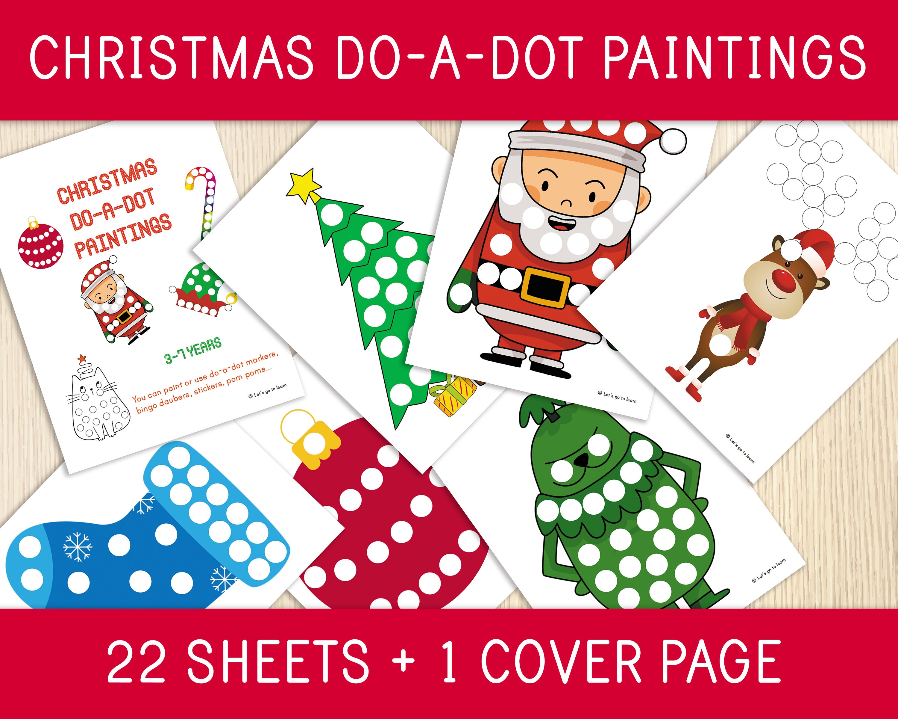 Buy Christmas Do-a-dot Paintings Toddler Preschool Activity Online in India  - Etsy