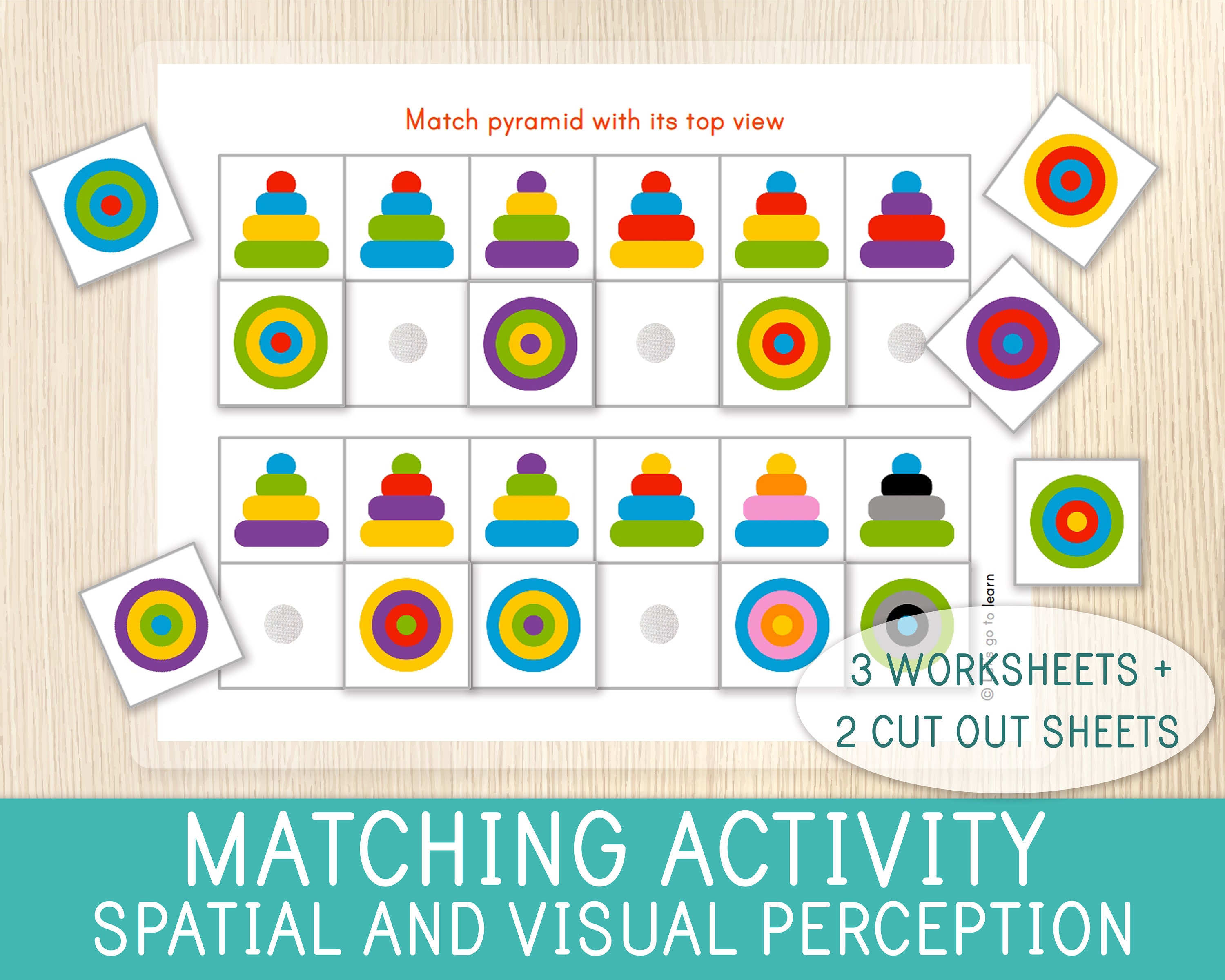 spatial and visual perception worksheets concentration etsy