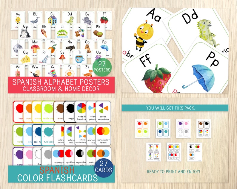 Spanish MEGA BUNDLE - Spanish Worksheets - Flashcards, Calendar ...