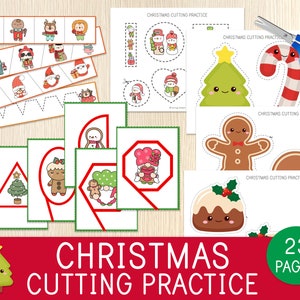 Practice Scissor Skills For Preschool Christmas Scissor Skills Printables