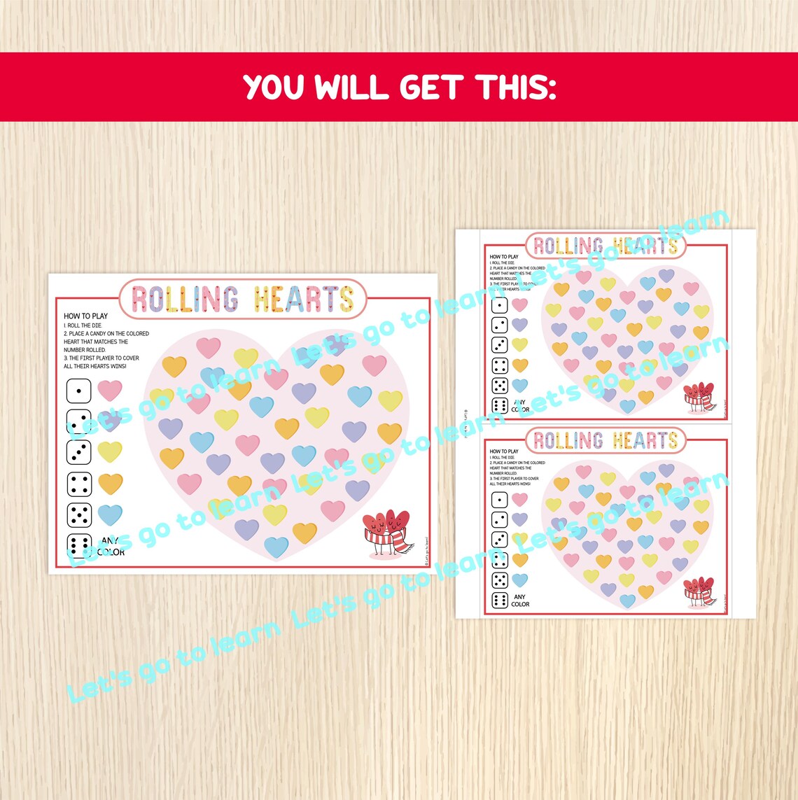Valentine's Day Candy Game - Rolling Hearts Valentine Game for Kids ...