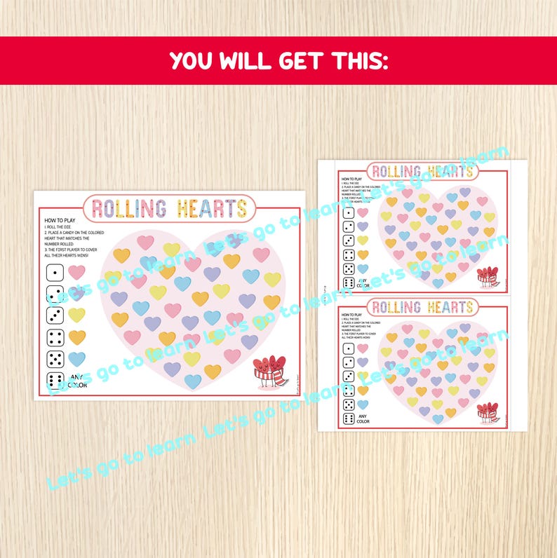 Valentine's Day Candy Game - Rolling Hearts Valentine Game for Kids ...