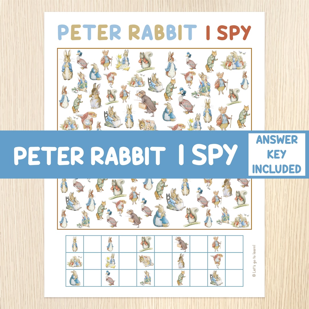 Peter Rabbit I Spy Game - Easter Counting Activity - Preschool ...