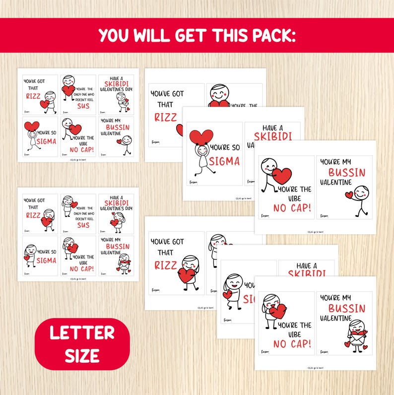 Slang Kids Valentine's Day Cards - Funny Printable Classroom Valentine ...