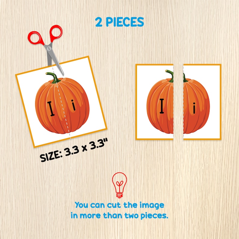 Pumpkin Letter Matching Game - Fall Alphabet Puzzles - Upper ...