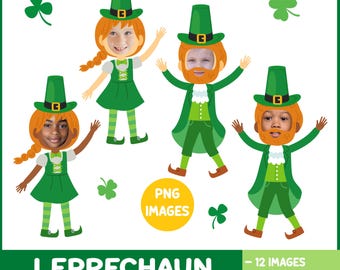 St Patrick's Day Leprechaun Add Your Photo BUNDLE - Craft - PNG Clipart - Add Picture - Bulletin Board Idea - Classroom & Door Decor