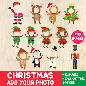 Christmas Add your Own Photo Picture BUNDLE - Christmas Characters Photo Frames - Christmas Bulletin Board Idea - Add Photo Clipart Pack