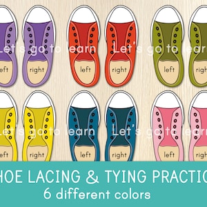 Shoe Lacing & Tying Practice - Shoelaces - Fine Motor Skills Activity - Montessori - Preeschool, Kindergarten - Homeschool - Educational