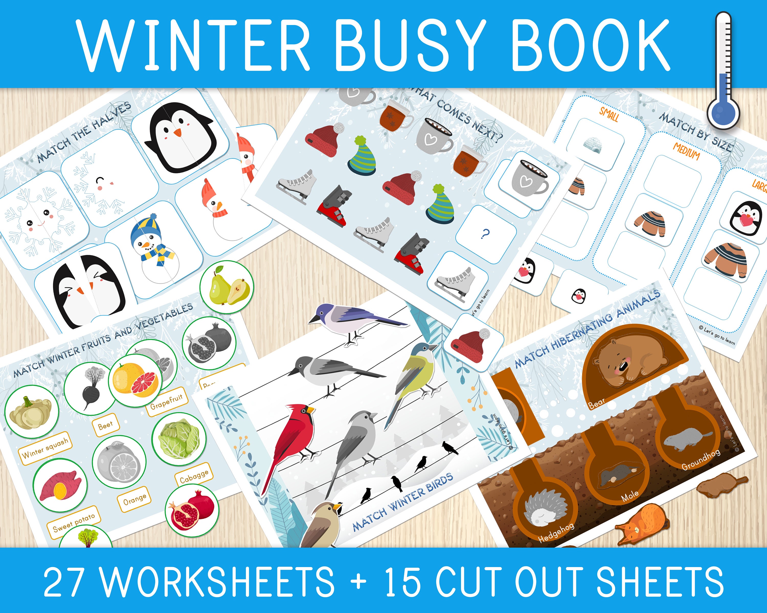 Winter Busy Book Learning Binder for Toddlers Preschool - Etsy