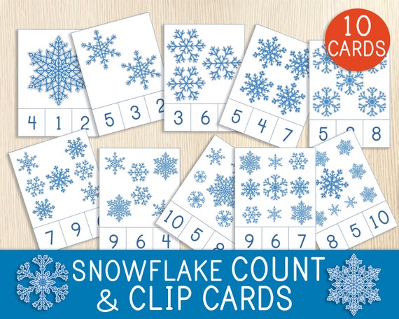 Snowflake Counting Mats Printable - Active Littles