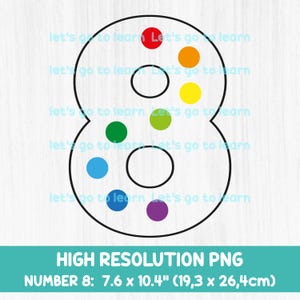 Numbers With Counting Dots Clipart - Numerals Clip Art - Math Graphics ...