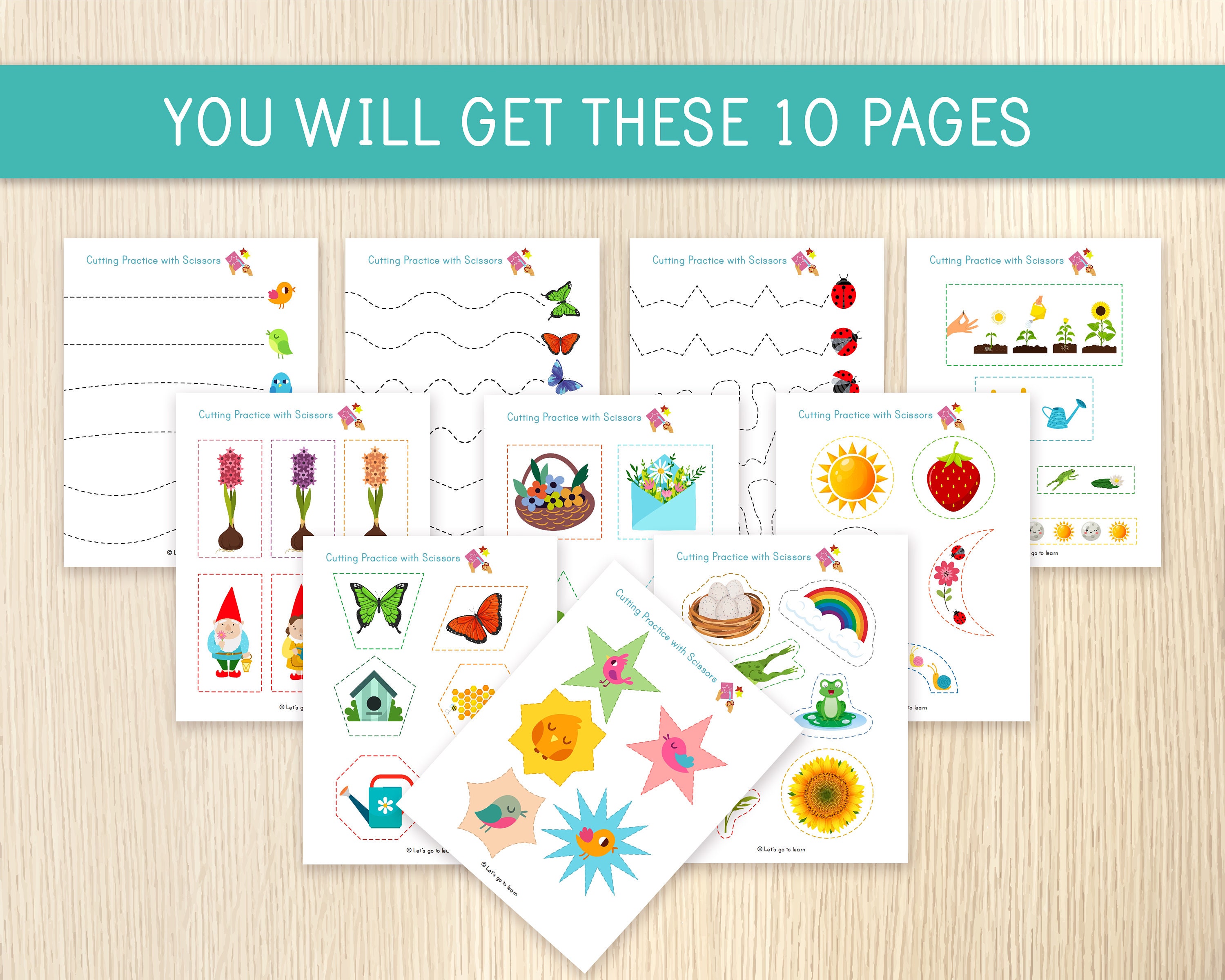 Spring Cutting Homework Spring Cutting Practice - Scissor Skills Practice - Spring Worksheets ...