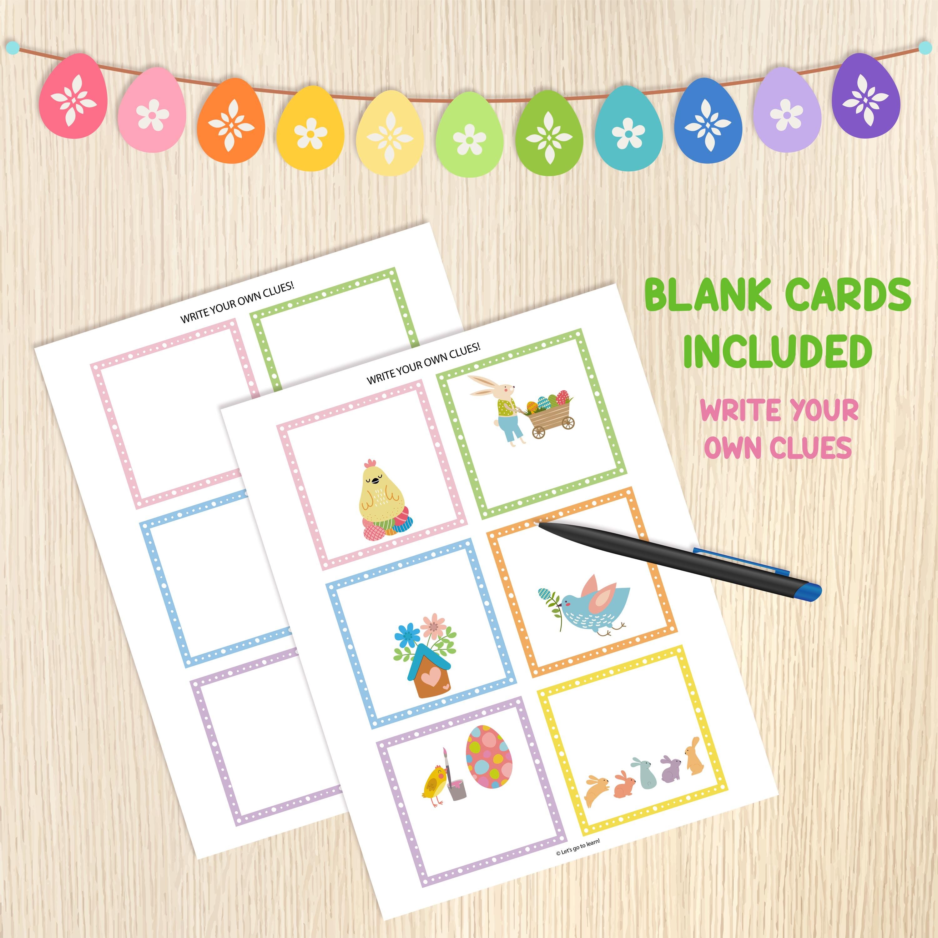 Easter Egg Hunt Clue Cards | Printable Easter Egg Hunt Clues | Easter ...