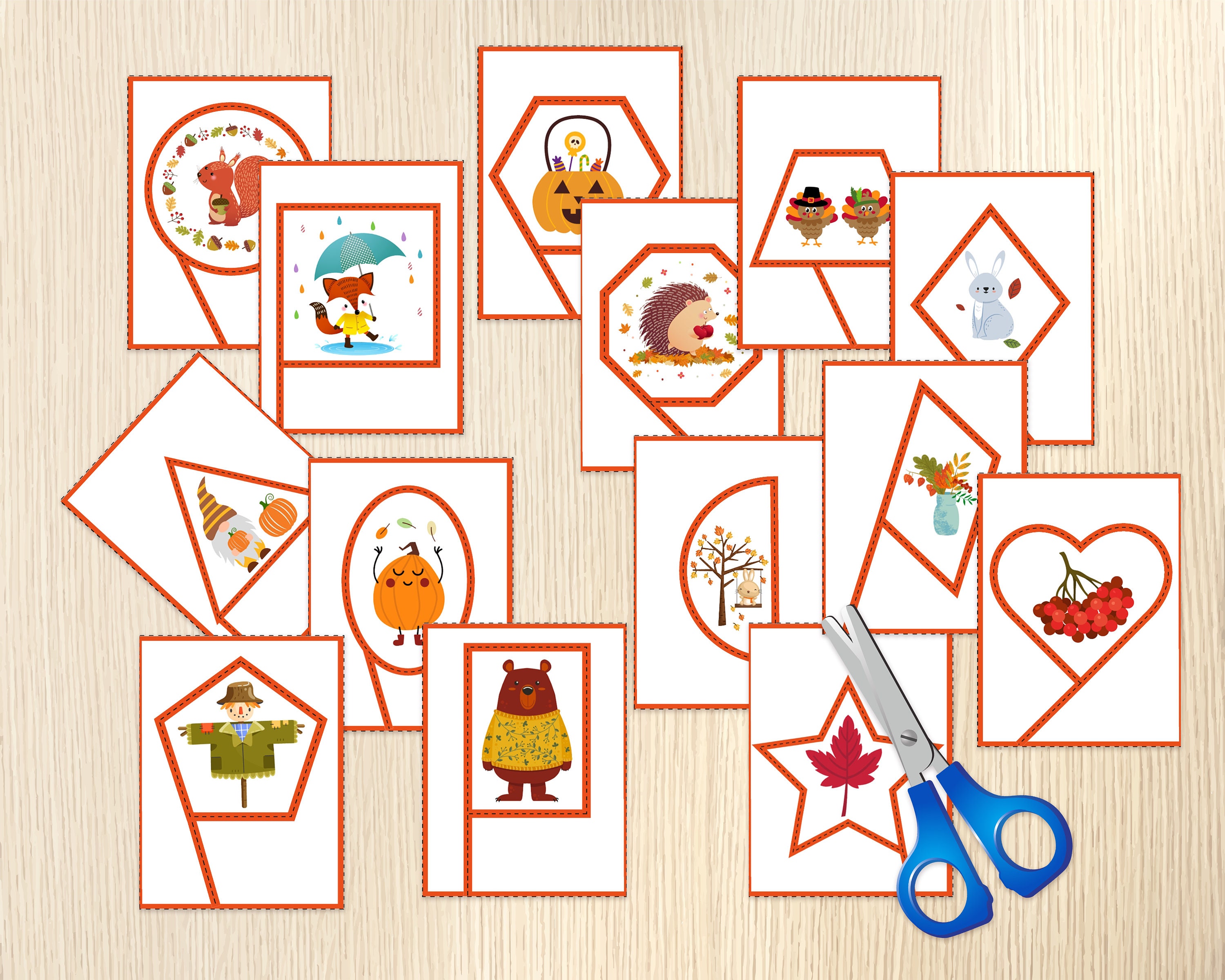 Autumn Cutting Practice, Fall Scissor Strips, Preschool Scissor Skills ...